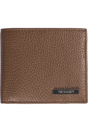 Trussardi Portefeuille en cuir brun pour homme