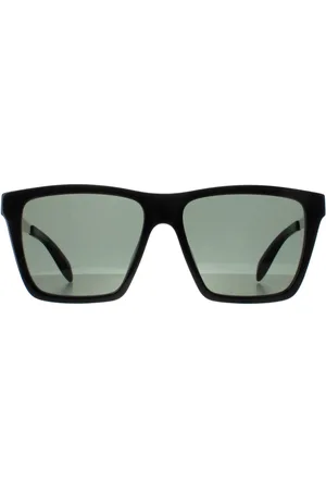 Alexander McQueen AM0352S 002 glÃ¤nzend und silber grÃ¼n grau Sonnenbrille