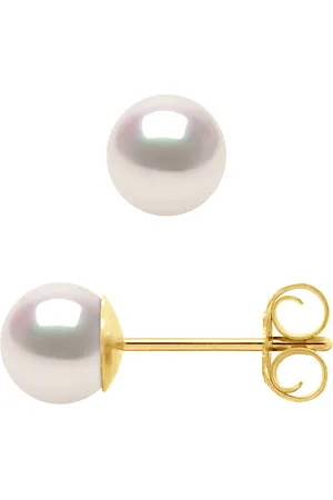 Diadema Ohrringe - Gelbgold und japanische Akoya-Zuchtperle