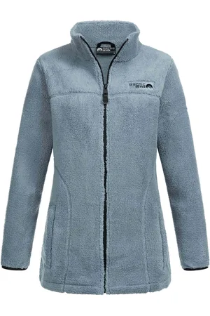 Arctic Damen Sherpa Fleecejacke – Wärmende Outdoorjacke mit Zipper – Dusty Blue