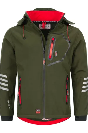 Arctic Herren Softshell Jacke Übergangsjacke – Olive-Rot
