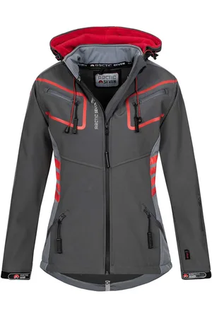 Arctic Damen Softshell Jacken Dunkelgrau-Hellgrau
