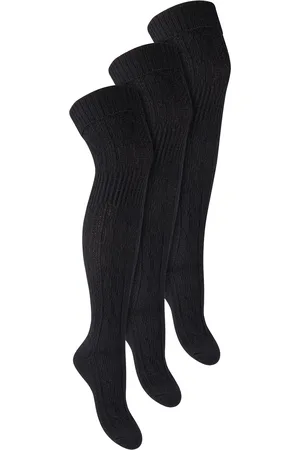 Steven 3 Paar Overknee-Wollsocken für Damen | | Damen Extra lange Wollsocken