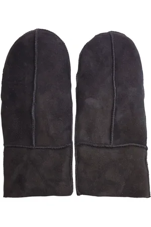 Infinity Damen-Fäustlinge aus echtem Wildleder und echtem Schaffell, warme Handschuhe