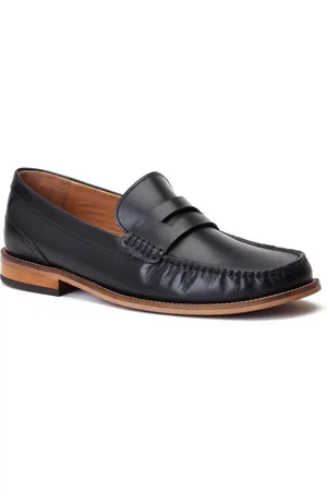 Base London Garfield Leder Herren schwarze Mokassins