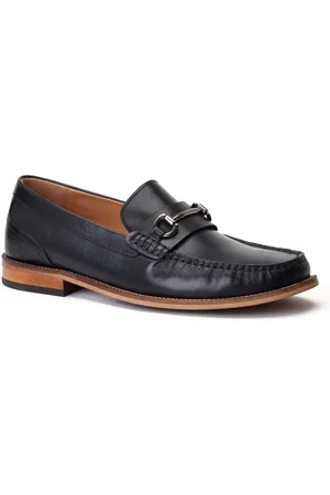 Base London Madison Leder Herren schwarze Mokassins
