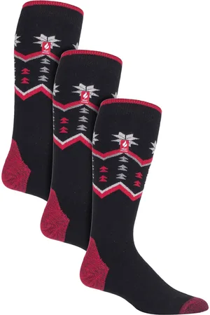 Heat Holders 3 Paar Multipack Ultra Lite Herren Skisocken | Wärmehalter | Funky Patterned Striped Knee High Socks - Fairisle