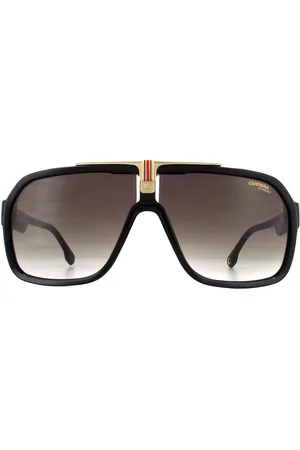 Carrera Shield Mens Black Brown Gradient Sunglasses