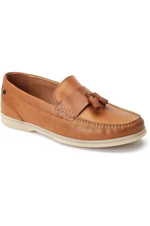 Base London Bonito Herren Mokassins aus gebranntem Tan-Leder