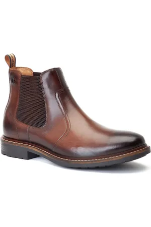 Base London Bloom Leder Herren Stiefel in verbranntem