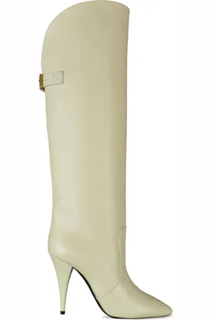 Saint Laurent Stiefel Harper Beige