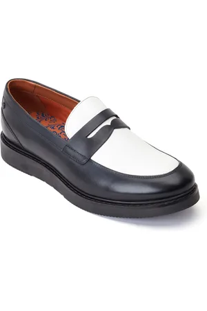 Base London Sid Leder Herrenschuhe /Weiß