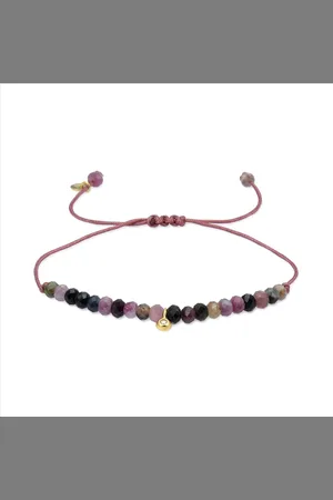 Luxenter Kasai Armband aus 925 Sterlingsilber und 18K Gelbgold plattiertem Multicolour Kristall