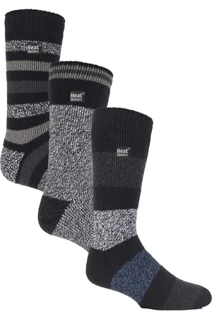 Heat Holders 3er Pack Multipack Herren Thermosocken für den Winter - Block Stripe