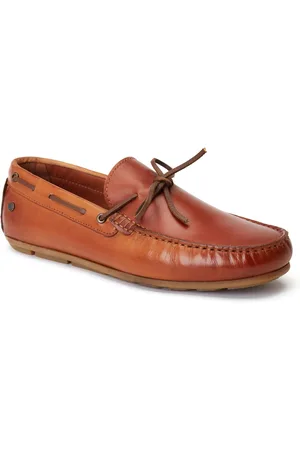 Base London Brooks Herren Mokassins aus gebranntem Tan-Leder