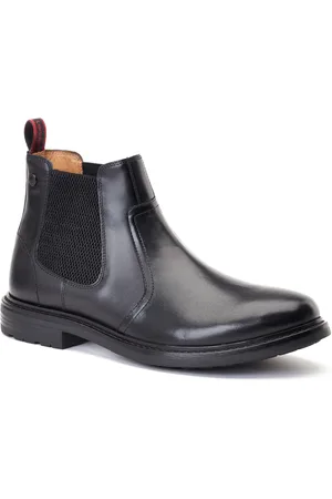 Base London Bloom Schwarze Herrenlederstiefel