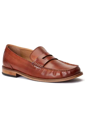 Base London Garfield Herren Mokassins aus gebranntem Tan-Leder
