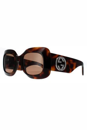 Gucci Square Womens Havanna mit Silber GG1695S