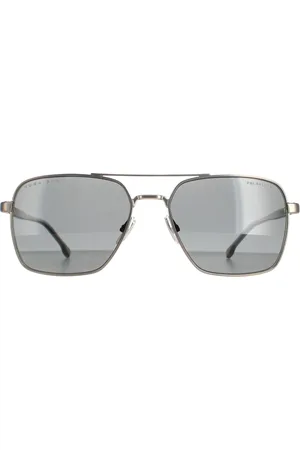 HUGO BOSS Aviator Herren Matte Ruthenium Grau Polarisiert BOSS 1045/S