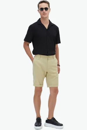 Kip Lässige, gewebte Slim-Fit-Bermuda