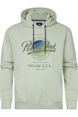 Petrol Industries Plus Size Artwork-Kapuzenpullover Biscayneside Herren - Grün
