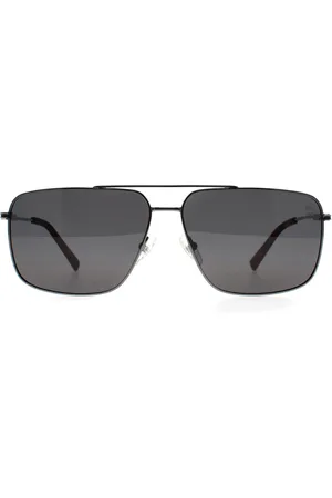 Timberland Rectangle Mens Shiny Dark Nickeltin Smoke Polarized TB9292