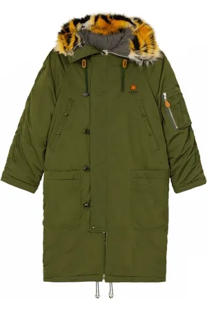 Kenzo Wattierter Parka, dunkelkhakigrüne Jacke