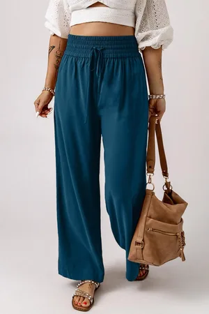 Azura Exchange Damen Jogginghose mit Gummizug und weitem Bein in