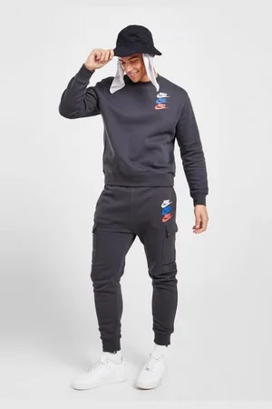 Nike Herren Standard Issue Crew-Trainingsanzug in dunklem Rauchgrau