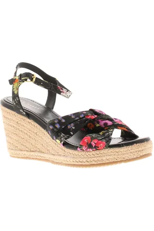 Ted Baker Damen Sandalen Cardima Espadrille Keilabsatz Floral Druck