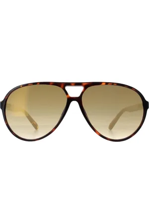 Guess Sonnenbrille mit braunen Gläsern in dunklem Havannabraun