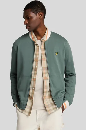 Lyle & Scott – Jersey-Bomberjacke mit halbhohem Rand –