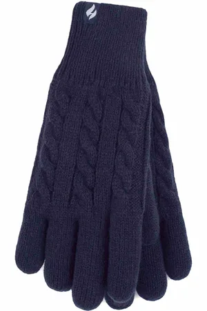Heat Holders Damen Kabelstrick 2,3 Tog Fleecegefütterte thermische Winterhandschuhe