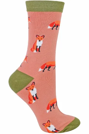Miss Sparrow 1 Pack Damen Novelty Tiermuster Bambussocken