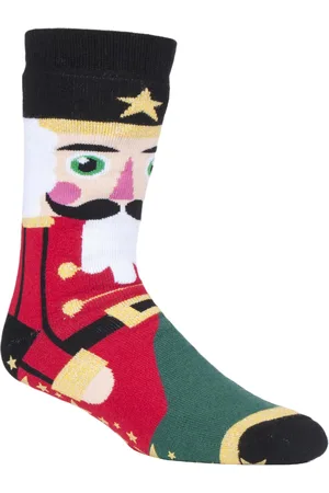 Heat Holders Herren Weihnachts Socken mit Anti-Rutsch Thermofunktion und Grippers