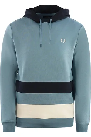 Fred Perry Farbblock Hoodie in Aschblau