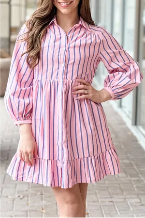 Azura Exchange Streifenhemdkleid