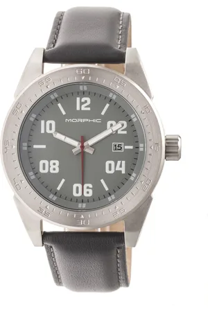 Morphic M63 Series Uhr mit Lederarmband und Datum