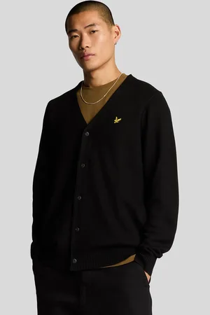 Lyle & Scott Doppelstrick-Cardigan mit V-Ausschnitt