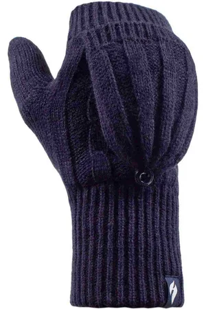 Heat Holders Damen Kabelstrick 2.3 Tog Thermo Winter Fingerlose Umwandlungshandschuhe