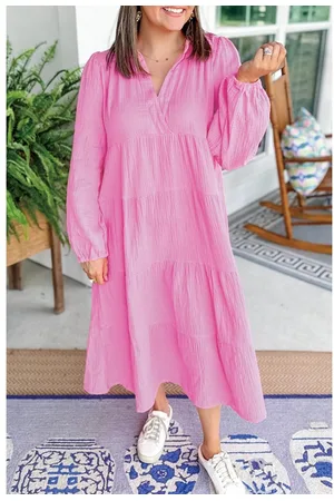 Azura Exchange Damen Gestuftes Baumwollkleid