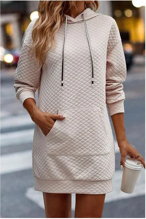 Azura Exchange Pergament Kordelzug Kängurutaschen Steppkapuzenkleid