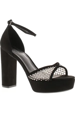 Ted Baker Damen Absatzschuhe Bexins Wildleder Leder Plattform Blockabsatz Peeptoe