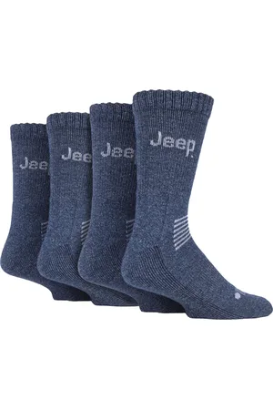 Jeep 4er-Pack Herren WollstA1ifel | Dicke, strapazierfähige Outdoorsocken