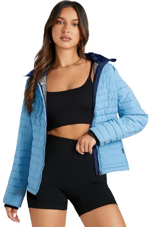 Azura Exchange Myosotis Unifarbene Steppjacke mit Reißverschluss