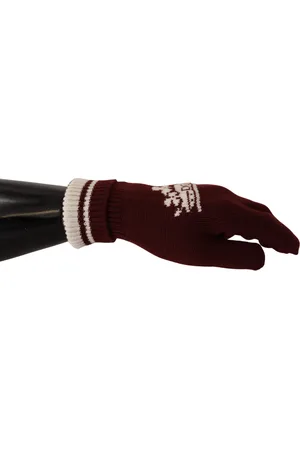 Dolce & Gabbana Musterhandschuhe aus Kaschmir mit byzantinischem Kronen-Detail