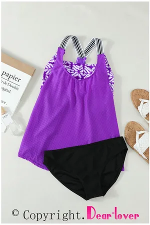 Azura Exchange Damen Bedruckter Racerback Tankini in
