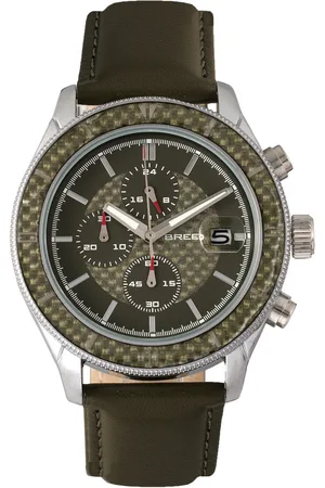 Breed Maverick Chronograph Lederarmbanduhr mit Datum
