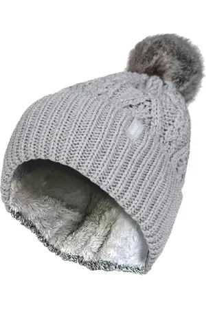 Heat Holders Damen Strickmütze mit Umschlag und Pompon