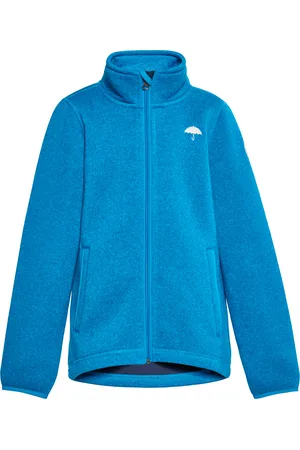 Schmuddelwedda Strickfleecejacke Mädchen (Kids) Cyanblau Melange